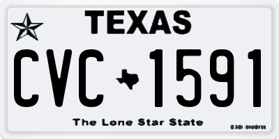 TX license plate CVC1591
