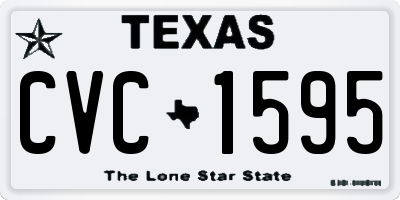 TX license plate CVC1595
