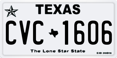 TX license plate CVC1606