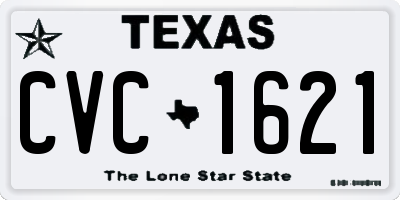 TX license plate CVC1621