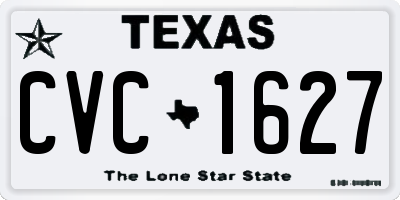 TX license plate CVC1627
