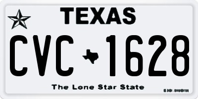 TX license plate CVC1628
