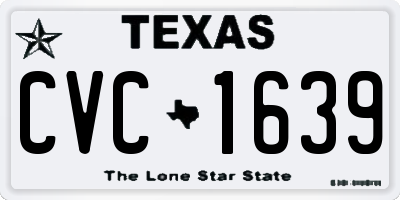 TX license plate CVC1639