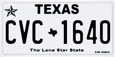 TX license plate CVC1640