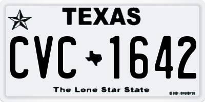 TX license plate CVC1642