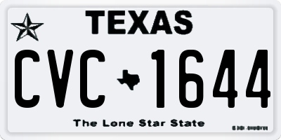 TX license plate CVC1644