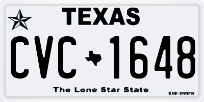 TX license plate CVC1648