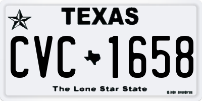 TX license plate CVC1658