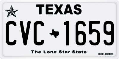 TX license plate CVC1659