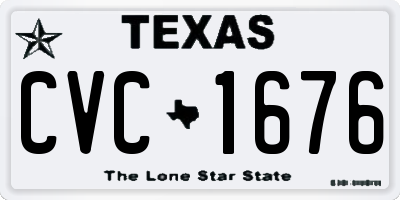 TX license plate CVC1676