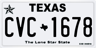 TX license plate CVC1678