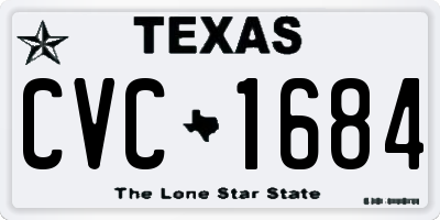 TX license plate CVC1684