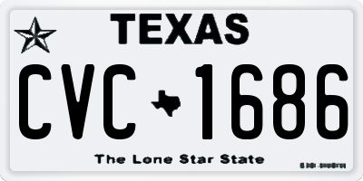 TX license plate CVC1686