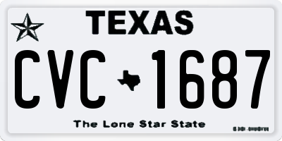 TX license plate CVC1687