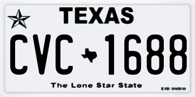 TX license plate CVC1688