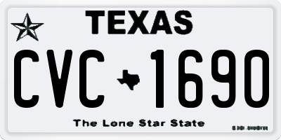 TX license plate CVC1690