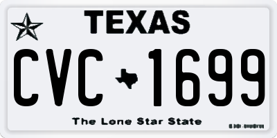 TX license plate CVC1699