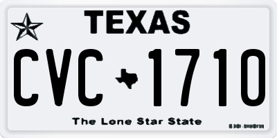TX license plate CVC1710