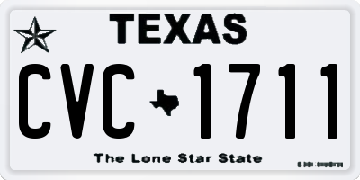 TX license plate CVC1711