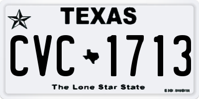 TX license plate CVC1713
