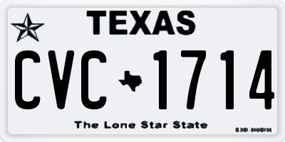 TX license plate CVC1714