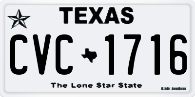 TX license plate CVC1716