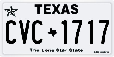 TX license plate CVC1717