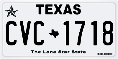TX license plate CVC1718