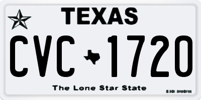 TX license plate CVC1720