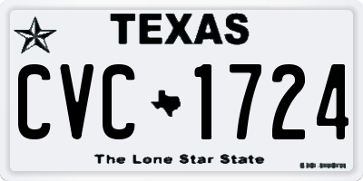 TX license plate CVC1724