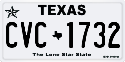 TX license plate CVC1732