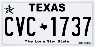 TX license plate CVC1737