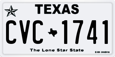 TX license plate CVC1741