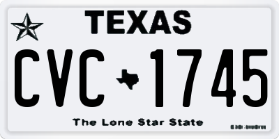 TX license plate CVC1745