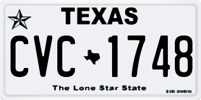 TX license plate CVC1748