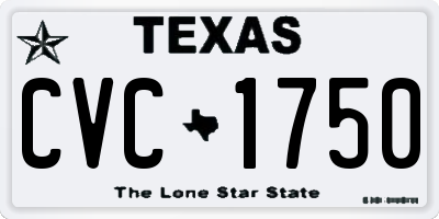 TX license plate CVC1750