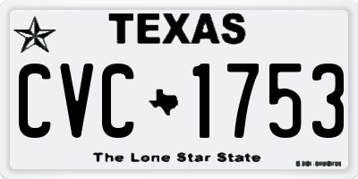 TX license plate CVC1753