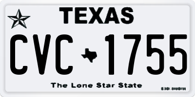 TX license plate CVC1755