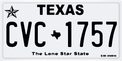 TX license plate CVC1757