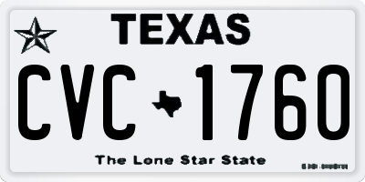 TX license plate CVC1760
