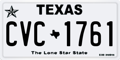 TX license plate CVC1761
