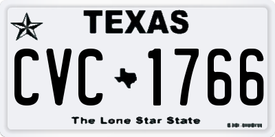 TX license plate CVC1766