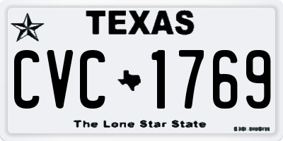 TX license plate CVC1769