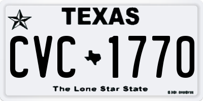TX license plate CVC1770
