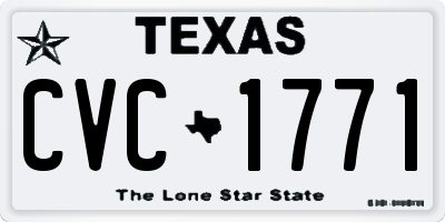 TX license plate CVC1771