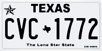 TX license plate CVC1772