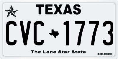TX license plate CVC1773