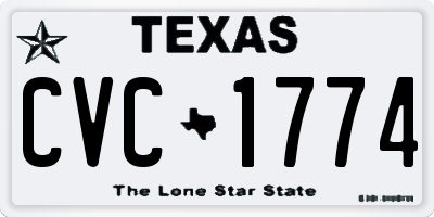 TX license plate CVC1774