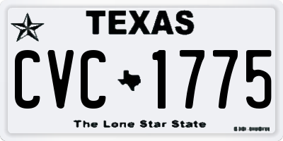 TX license plate CVC1775