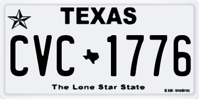 TX license plate CVC1776